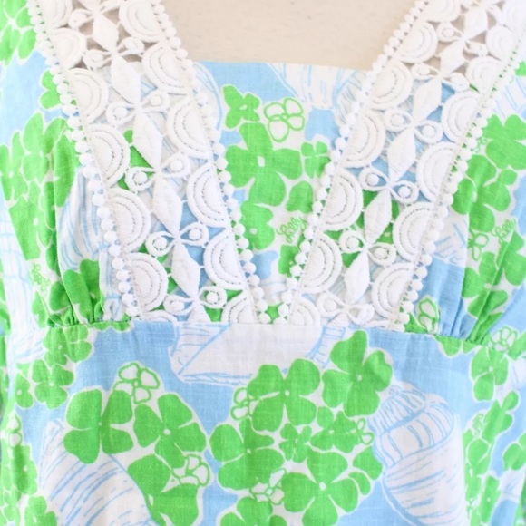 Lilly Pulitzer Seashell Floral Lace Trim Dress - Picture 3 of 9